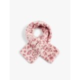 Leopar Desenli Kısa Peluş Atkı