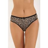 Leopar Desenli Likralı Yumuşak Dokulu Kadın Slip Külot