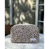 Leopar Desenli Makyaj Çantası - Büyük Boy