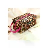 Leopar Desenli Makyaj Çantası | Yıkanabilir Seyahat Organizeri 20X10X10Cm