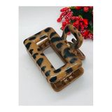 LEOPAR DESENLİ MANDAL TOKA (6 cm 'lik) AÇIK Kahverengi Tek Ebat