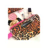 Leopar Desenli Mini Makyaj Çantası