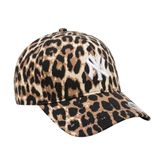Leopar Desenli NY New York Nakışlı Kumaş Unisex Spor Şapka (Leopar)