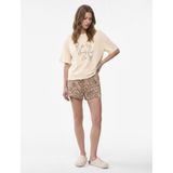Leopar Desenli Pamuklu Kısa Kollu Şortlu Pijama Takımı