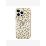 Leopar Desenli Simli Üçgen Logolu Magsafe Özellikli iPhone 16 Pro Max Uyumlu Kılıf