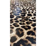 Leopar Desenli Suni Deri Ayakkabılık, Çantalık, Döşemelik