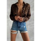 Leopar Saten Gömlek - Standart