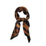 Leopar Sessizliği Saten Fular 70x70 cm