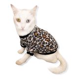 Leopar Softie Kedi Süeteri Kedi Kıyafeti XXL