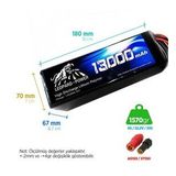Leopard Power 13000 mAh 22.2V 6S 25C UAV Multirotor Lityum Polimer Lipo Batarya