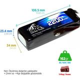 Leopard Power 2200 mAh 11.1V 3S 25C Lityum Polimer Lipo Batarya Pil T Plug - Siyah