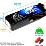 Leopard Power 8000 mAh 11.1V 3S 25C UAV & Multirotor Lityum Polimer Lipo Batarya Pil
