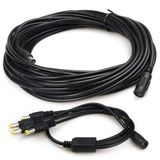 LEOU (7,9 m) Güç Uzatma Kablosu CCTV Gözetim Kamerası/IP Camra/DVR bağımsız/LED Işık çubuğu (DC Güç Kablosu, 1 Dişiden 4 Erkeğe 5,5 mm X 2,1 mm Kamera Bölücü Kablosu)