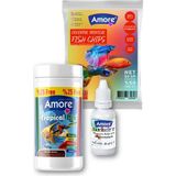 Lepistes-Melek-Plati-Moli Tropical Mix 125 Ml, Colorful Fish Chips 60GR Balık Yemi, Tantivit-F - 125ml+60-Colorful