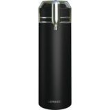 Lepresso 750 ml Çift Katmanlı Vakumlu Gazlı Su Şişesi - Siyah