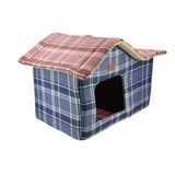 Lepus Kedi Ve Köpek Cabin Kulübe Yatak Ekose 35X60x40 Cm