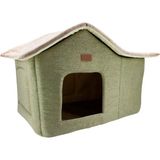 Lepus Kedi ve Köpek Için Cabin Kulübe Yatak Haki