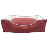 Lepus Mia Premium Köpek Yatağı, Bordo, XLarge, Fermuarlı Yıkanabilir Kılıf