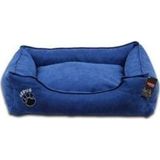 Lepus Soft Fermuarlı Köpek Yatağı Mavi X Large