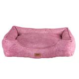 Lepus Soft Fermuarlı Köpek Yatağı Pembe Large