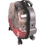 Lepus Wheel Bag Gri Şeffaf Malzeme ile Konforlu Seyahat İçin Tekerlekli Kedi Çantası
