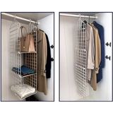 Lerato 30 x 30 Ghita Beyaz Plastik Raf Organizer Dolap Içi Düzenleyici Beyaz Plastik Gardırop
