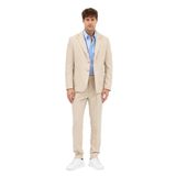 Lerma Erkek Bej Torba Cepli Yarım Astar Ceket+Pileli Pantolon 2'li Slim Fit Takım Elbise Bej 50