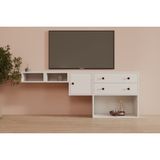 Leron Luna Modül Duvara Monte 1 Kapaklı 2 Çekmeceli Modern Tv Ünitesi