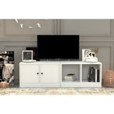 Leron Rafli Kitaplikli Tv Ünitesi Beyaz 130 Cm Tvt 1004 Ç