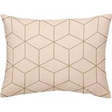 Leruum London Geometrik Desenli Pembe %100 Pamuklu Yastık Kılıfı 2 Adet 50 x 70 - 50 x 70 cm