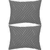 Leruum London Oslo Standart %100 Pamuklu Yastık Kılıfı 2 Adet (50X70) - 50 x 70 cm - Antrasit