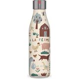 Les Artistes Paris Isı Yalıtımlı Çelik Termos Matara 500ML Farm - 500 ml - Füme - Gri