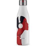 Les Artistes Paris Isı Yalıtımlı Çelik Termos Matara 500ML Music - 500 ml - Füme - Gri