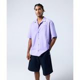 Les Benjamins LB24SSESSMUSH-303-001 Essentials Short Sleeve Shirt 303 Mor Erkek T-Shirt