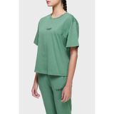 Les Benjamins Ön ve Arka Baskılı% 100 Pamuk Boxy Fit T Shirt Bayan T SHİRT LB25SSUNLFUTS