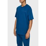 Les Benjamins Pamuklu Oversize Bisiklet Yaka T Shirt Erkek T Shirt LB24FWESSMUTS - Petrol