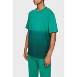 Les Benjamins Pamuklu Oversize Bisiklet Yaka T Shirt Erkek T Shirt LB24FWESSMUTS - Yeşil
