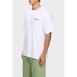 Les Benjamins Sırt Baskılı Pamuklu Relaxed Fit Bisiklet Yaka T Shirt Erkek T Shirt LB25FWTURMUTS - Beyaz - 2XS