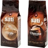 Les Cafes Sati Öğütülmüş Vanilya Aromalı Filtre Kahve 250GR+LES Cafes Sati Öğütülmüş Çikolata Aromalı Filtre Kahve 250 gr - 500 gr