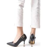 Les Passent Kadın Fascino Siyah Deri Stiletto Topuklu Ayakkabı
