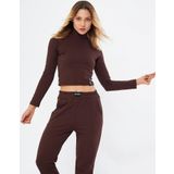 Lesa Wear Fitilli Soft Touch Balıkçı Yaka Bluz Kahverengi