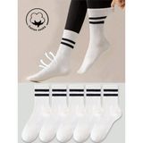 Lesa Wear Kadın 5 Li Tenis Çorap Soket Boy - Beyaz - 37 - 40