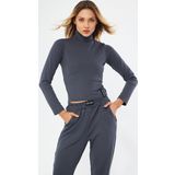 Lesa Wear Soft Touch Balıkçı Yaka Bluz Antrasit