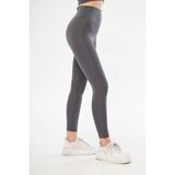 Lesa Wear Yüksek Bel Likralı Toparlayıcı Tayt - Antrasit - 2XL