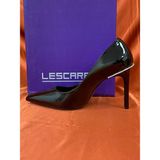 Lescarpe LES018 Siyah Rugan Kadın Topuklu Ayakkabı Stiletto