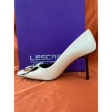 Lescarpe LES019 Bej Rugan Toka Detaylı Kadın Topuklu Ayakkabı Stiletto
