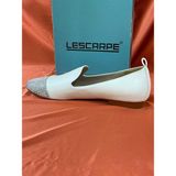 Lescarpe LES035 Bej Önü Taşlı Kadın Babet Loafer