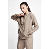 Lescon 21N-2126 Camel Kadın Fermuarlı Kapüşonlu Üst