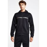 Lescon Erkek Fermuarlı Kapüşonlu Sweatshirt 24N-1128 - Siyah