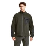 LESCON Erkek Fermuarlı Sweatshirt, Asker Yeşili, L Beden